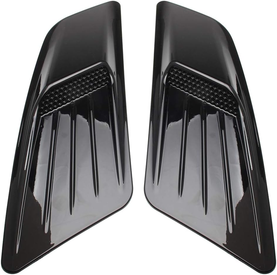 BRAND, CATEGORY, HOOD SCOOPS, IHREESY, 1 Pair Car Intake Scoop Turbo Bonnet Vent Cover,Universal Exterior Air Flow Intake Trim Decorative Scoop Hood Cover Moulding Decorative for Most Trucks Cars,Black