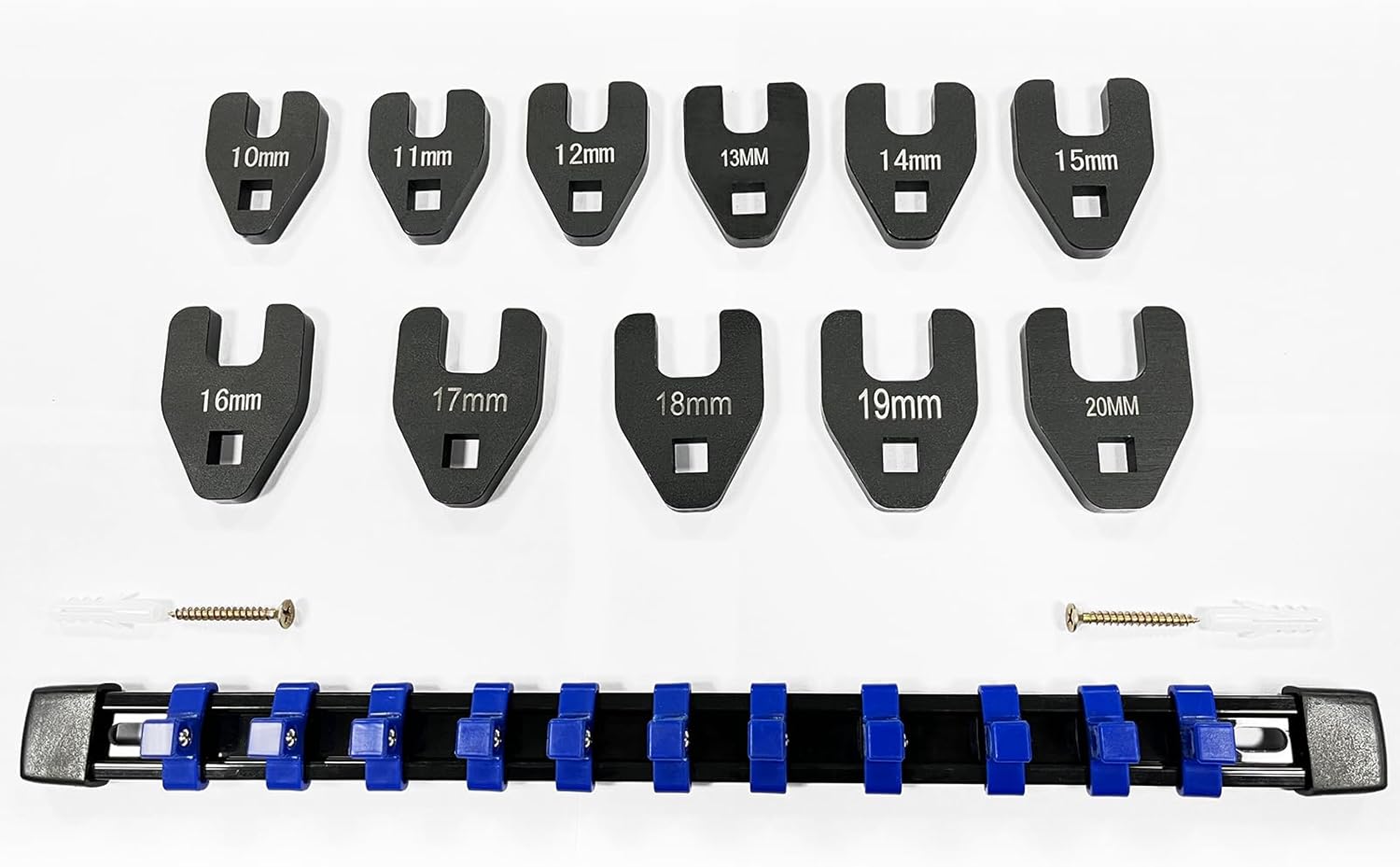 BRAND, BZBMGMO, CATEGORY, OPEN-END WRENCHES, 11 Piece Tool Kit.Metric Crowfoot Nut Wrench Opening 3/8" Drive