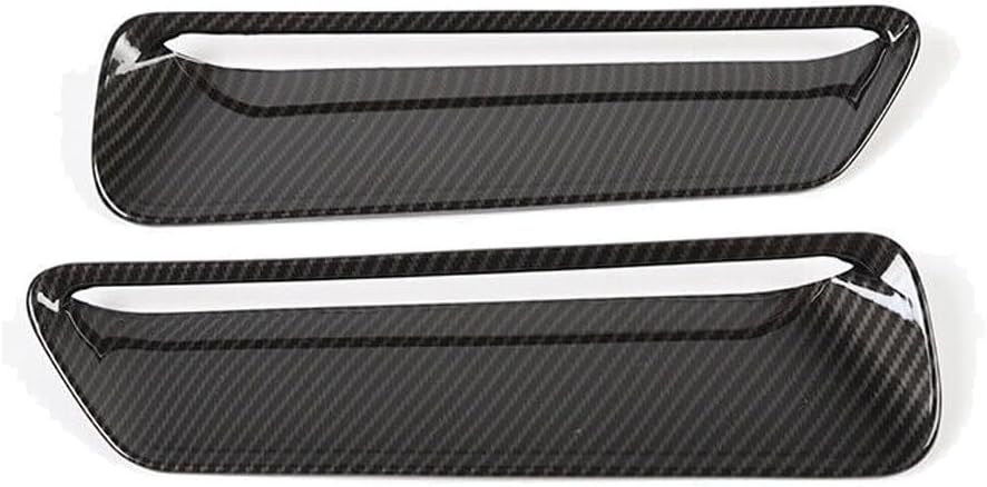 BRAND, CATEGORY, HOOD SCOOPS, RVTIOOY, 2X Carbon Fiber Hood Scoop Air Vent Cover Trim for Dodge for Challenger 2015-2019 ABS Front 2CFHSAVCTFDC2,Fit Testing