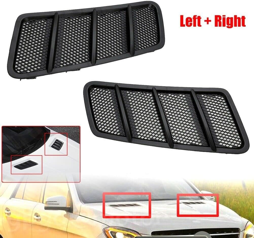 BRAND, CATEGORY, GRILLES, PARTSCOLLECT, 2pcs Front Left & Right Hood Vent Air Grille Cover Fit for Mercedes Benz W166 ML GL Class GL350 GL450 ML350 2012 2013 2014 2015 Replaces OE# 1668800105 1668800205