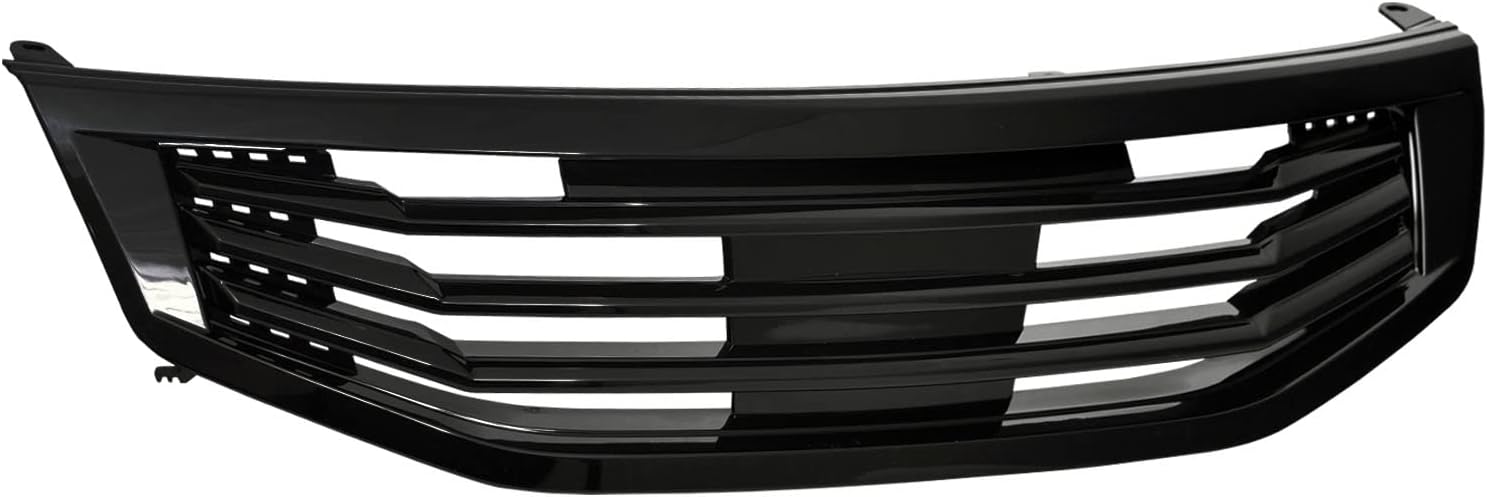 BRAND, CATEGORY, GRILLES, STEHLEN, 642167819684 Compatible With 2011-2012 Honda Accord 4 Door Sedan MU Style Front Hood Bumper Grille - Glossy Black