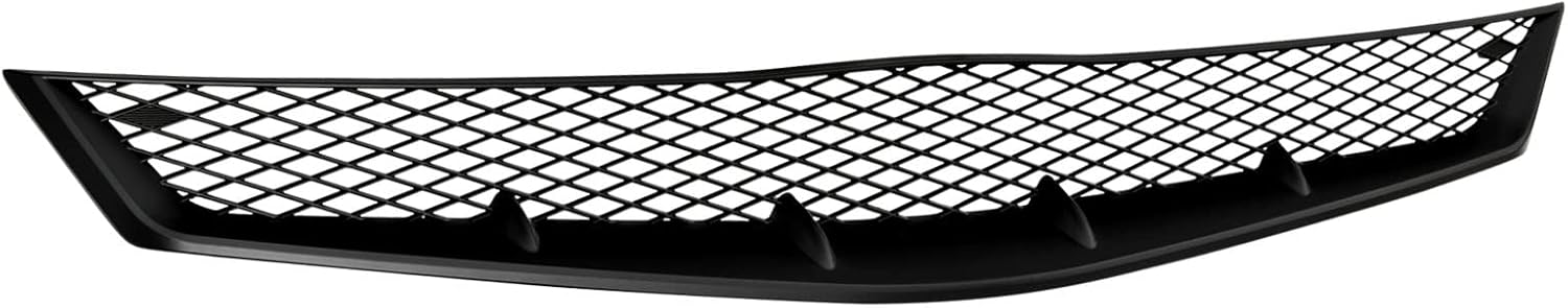 BRAND, CATEGORY, GRILLES, STEHLEN, 642167819790 Compatible With 2006-2008 Honda Civic 2 Door Coupe T-R Mesh Front Hood Bumper Grille - Matte Black