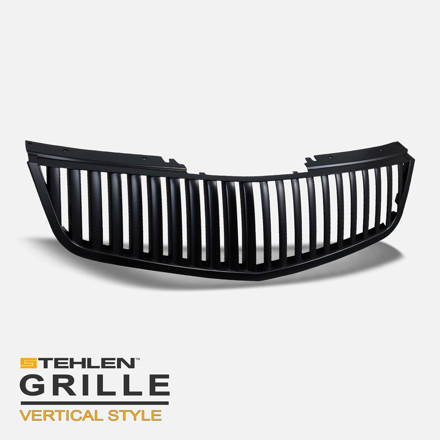 BRAND, CATEGORY, GRILLES, STEHLEN, 642167819820 Compatible With 2006-2011 Cadillac DTS Vertical Front Hood Bumper Grille - Glossy Black