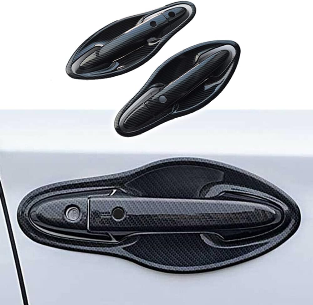 BRAND, CATEGORY, CEBAT, EXTERIOR DOOR HANDLES, 6Pcs ABS Automotive Exterior Door Handle Bowl Cover Trim Protector Outer Door Decoration Frame Trim Front Door Handle Cover Trim Accessories for Honda HRV 2016-2022（Carbon Fiber）