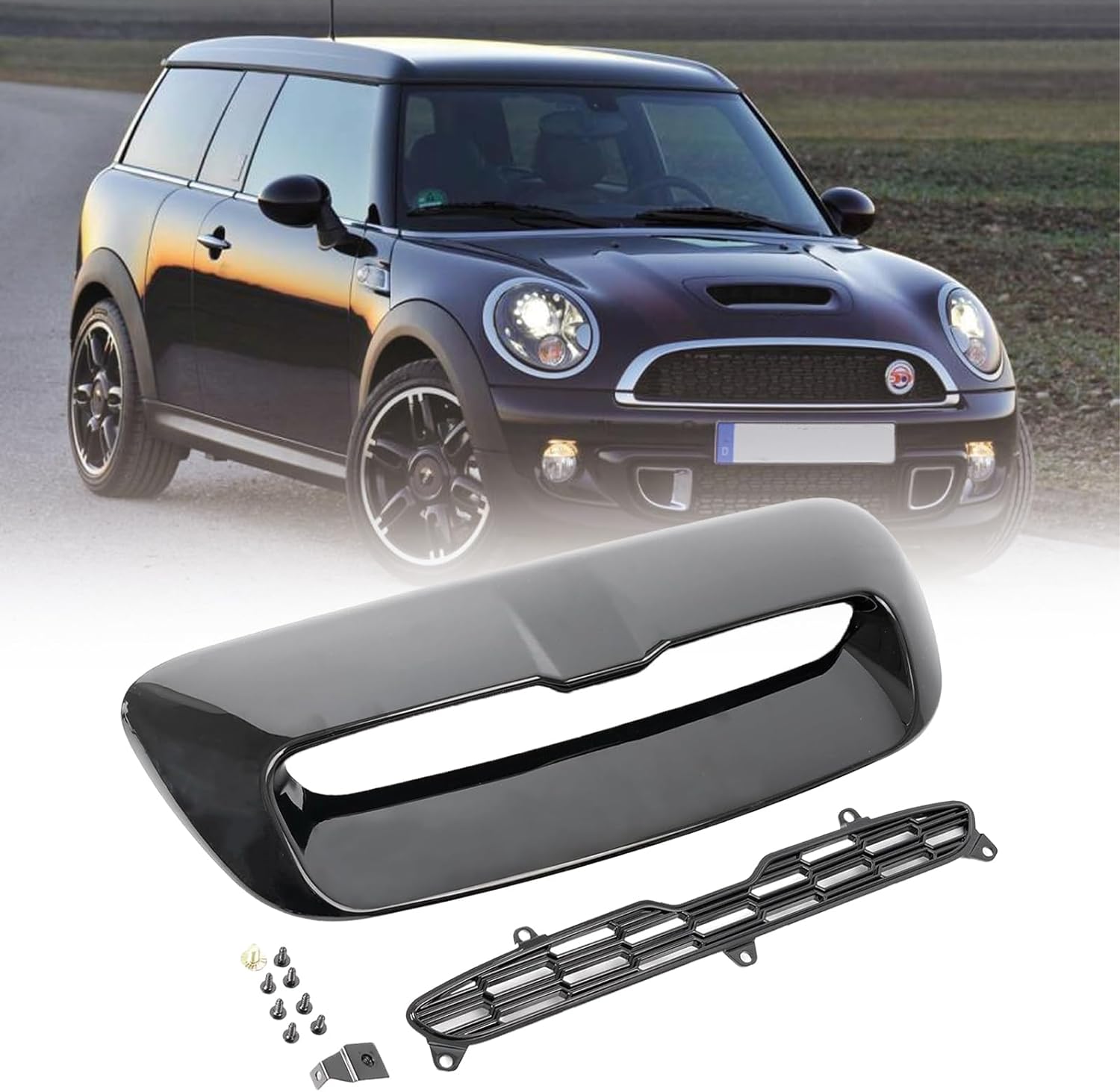 BRAND, CATEGORY, GOMADEIT, HOOD SCOOPS, ABS Painted Black Hood Scoop fits for Mini Cooper S R55 R56 R57 R58 R59 Hood Vent Scoop 2007 2008 2009 2010 2011 2012 2013