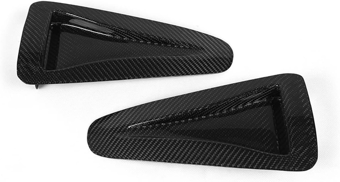 ALXOY, BRAND, CATEGORY, HOOD SCOOPS, ALXOY Carbon Fiber Front Engine Hood Air Vent Exterior Trim Intake Scoop Covers Compatible with Nissan GTR GT-R R35 2012 2013 Car Styling