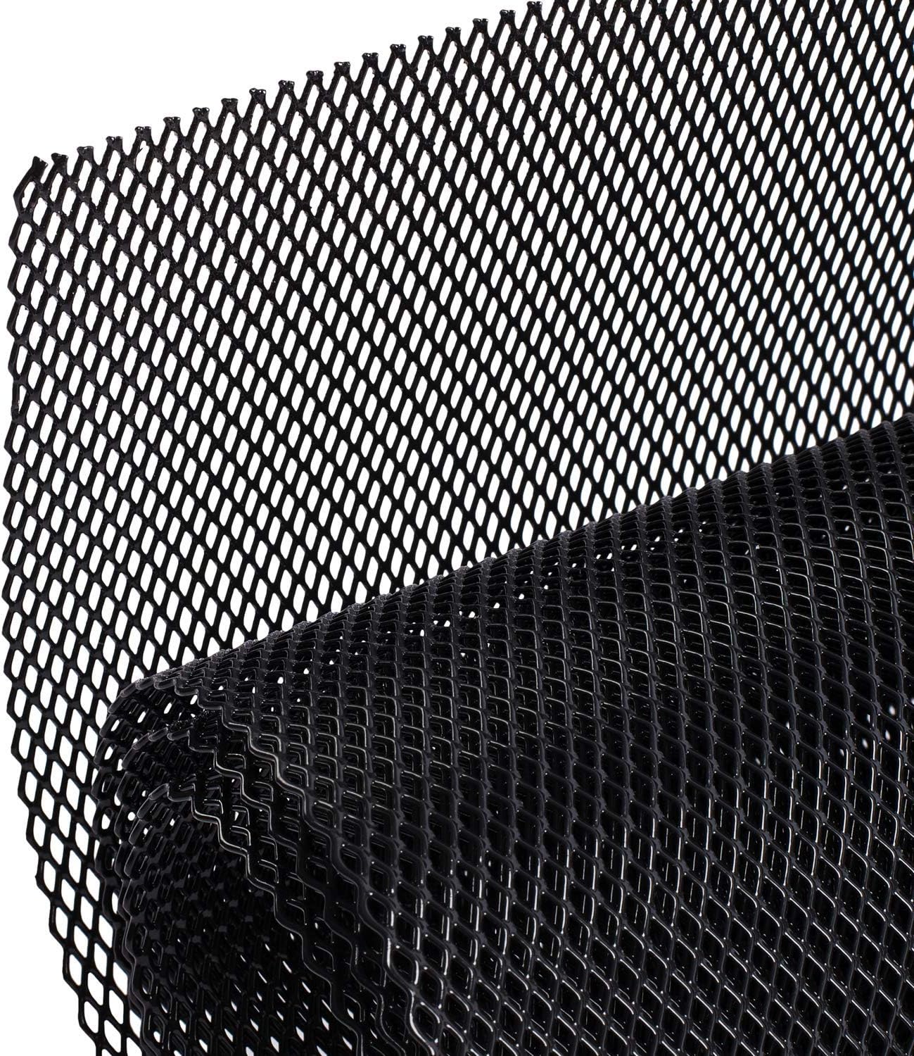 AGGAUTO, BRAND, CATEGORY, GRILLES, AggAuto 170x40 inches Car Pickup Truck Grill Mesh Spoiler Bumper Vent Aluminum Alloy Automotive Grille Insert Air Intake Racing Rhombic Hole 6x12mm Silver