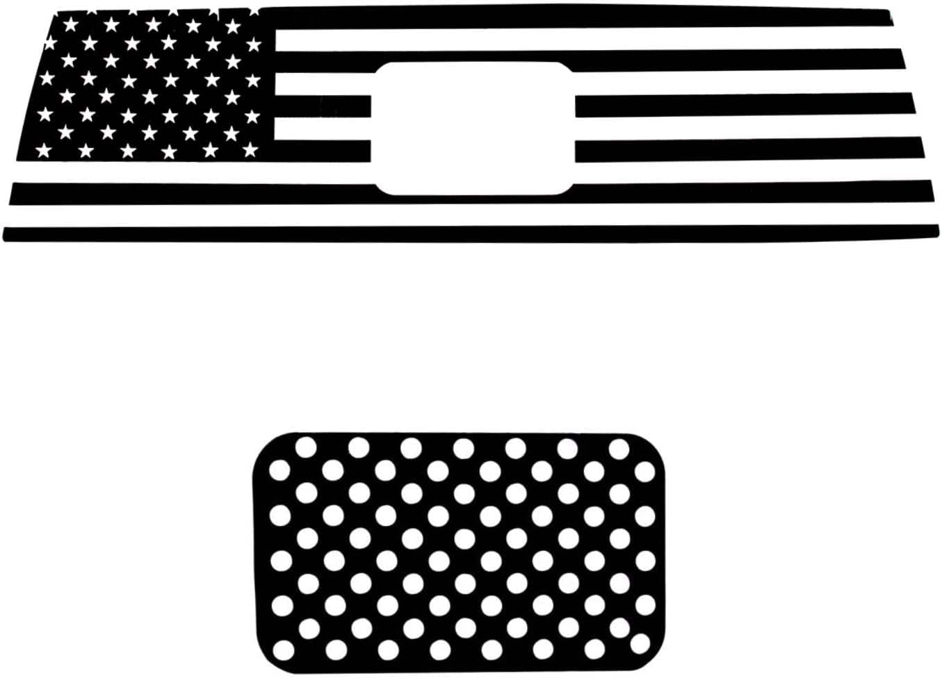 BRAND, CATEGORY, CHEAYAR, DECALS, American Flag Rear Window Decal Sticker Fit for Ford Maverick 2022, Rear Window Decals&Elevated Auto Styling - Rear Middle Window American Flag Decal 2PCS(American Flag)