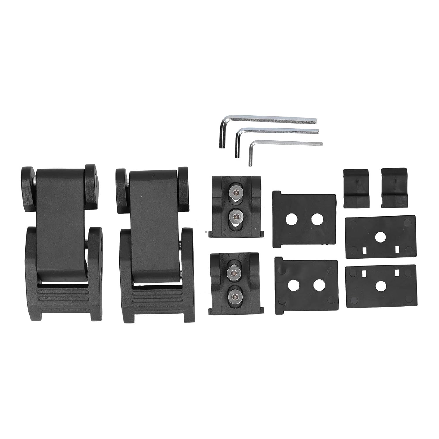 ARAMOX, BRAND, CATEGORY, HOOD PINS, Aramox Hood Catch Kit, Aluminum Alloy Engine Hood Lock Buckle Kit Fit for Wrangler/ (Black)