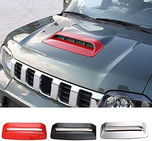 BODY KITS, BRAND, CATEGORY, DKEKE, Auto Engine Air Flow Intake Hood Scoop Vent Cover Trim Decoration ABS Car Styling Accessories for Suzuki Jimny 2012-2015 DKEKE (Color Name : Black)