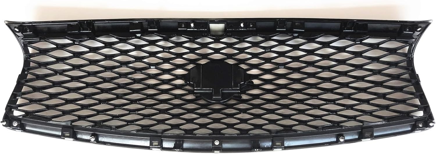 BRAND, CATEGORY, GRILLES, SYLALE, Auto body accessories Front Grille Racing Grills For infinitis Q50 Q50S 2014 2015 2016 2017 All Models Gloss Black Car Upper Bumper Hood Vent Mesh Grid