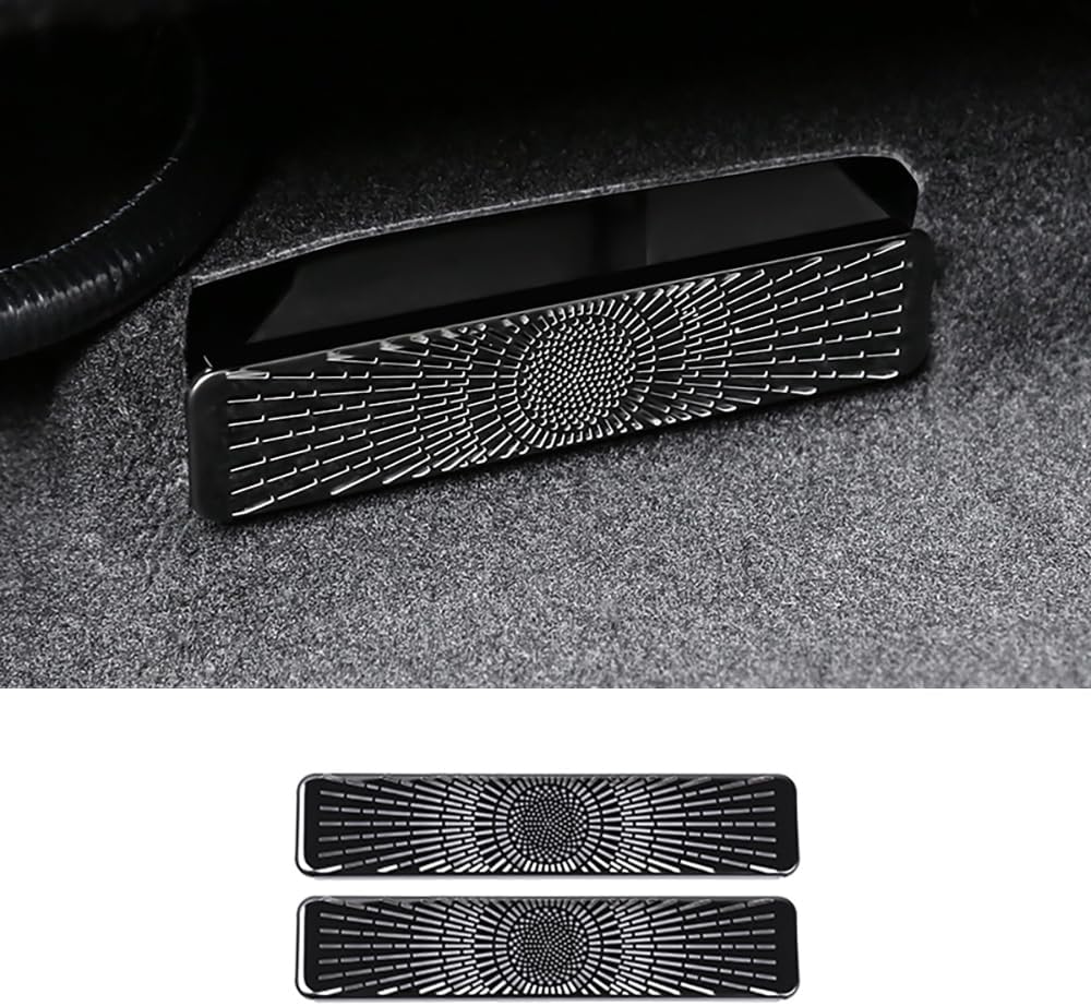 BRAND, CATEGORY, HOODS, MYCNLEE, Automobile Accessories Car Seat Bottom Air Vent Protective Cover TrimFit for 9th Toyota Camry 2024 (Black) Stainless Steel 2PCS