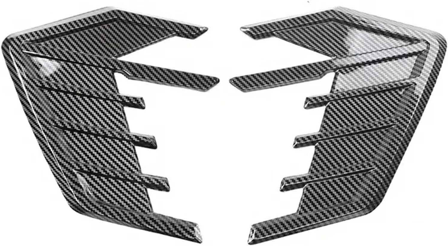 BODY, BRAND, BRANISLAV, CATEGORY, BRANISLAV 2pcs Universal Car Air Flow Hood Intake Vent Cover Trim Carbon Fiber Side Wing Decals Body Shark Gill Ventilation Sticker (Color : Black)