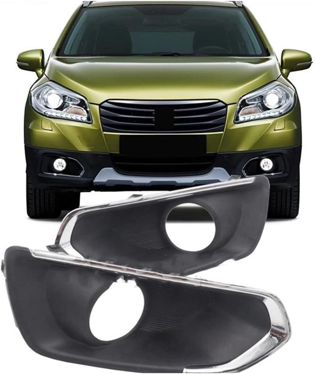 BRAND, BRANISLAV, CATEGORY, GRILLES, BRANISLAV Left Fog Lights Cover Grill Frame Surrounds Air Duct Fog Lamp Hood Compatible for Suzuki SX4 S-Cross 2013 2014