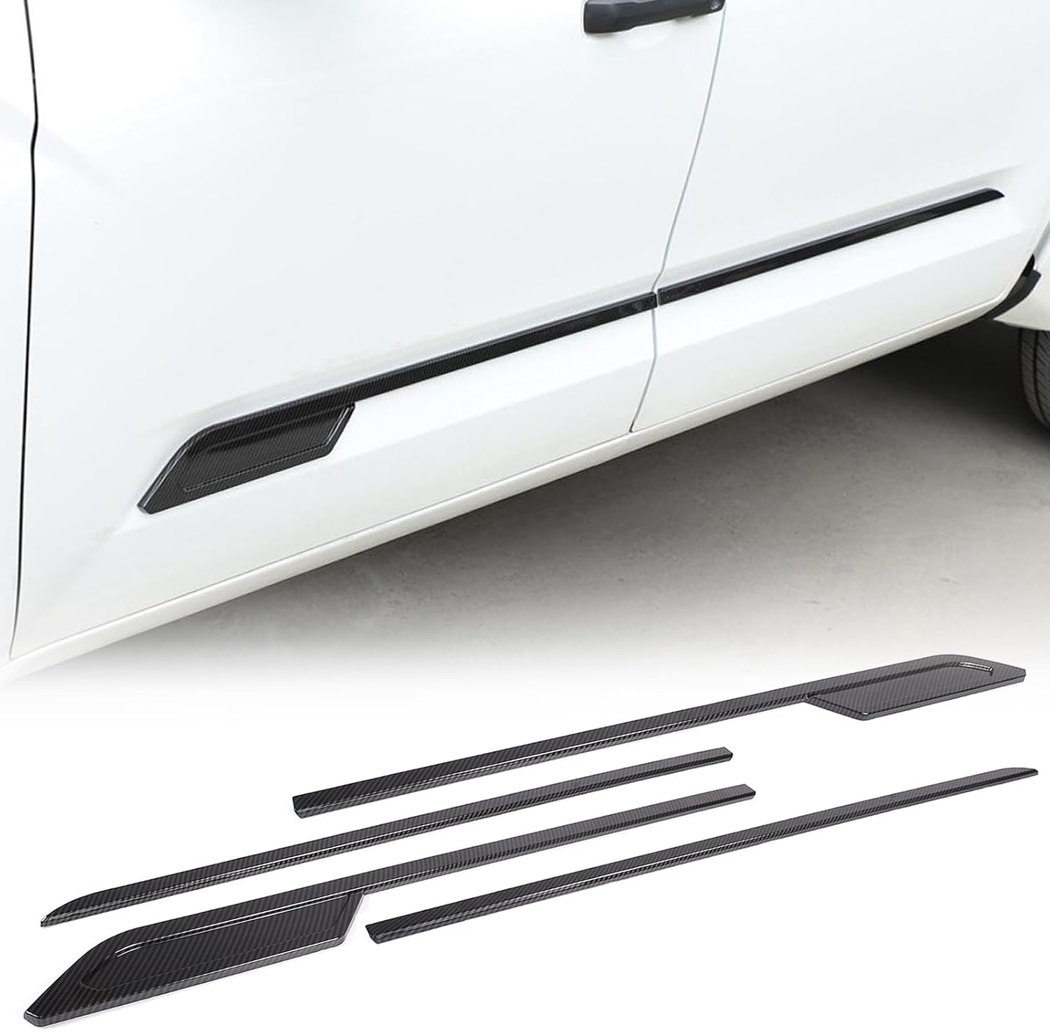 BRAND, CATEGORY, CHEAYAR, SIDE, Body Side Door Molding Guard Cover Trims Compatible with Toyota Tundra 2022-2023, Dent Prevent Car Door Protector Accessories(Matte Black)