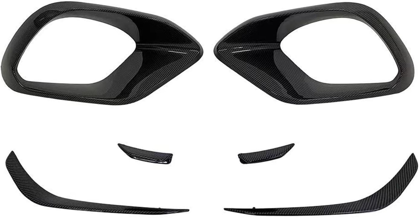 BRAND, BUMPERS, CATEGORY, HUEBRA, Bumper Compatible with Mercedes Benz CLA W118 C118 AMG CLA45 2020-2022 Car Front Bumper Side Hood Fog Lamp Light Cover Spoiler Air Vent Frame Trim (Color : Glossy Black)