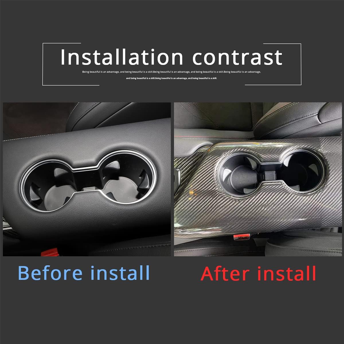 ARMRESTS, BRAND, CATEGORY, CHEAYAR, CHEAYAR Center Console Armrest Cup Holder Panel Cover Fit for Toyota Supra GR A90 A91 MK5 2019-2022,armrest Cover is Made of Carbon Fiber Material, 1PCS