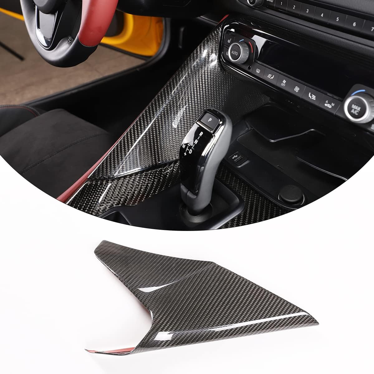 BRAND, CATEGORY, CHEAYAR, HOOD VENTS, CHEAYAR Plastic Gear Trim Fit for Toyota Supra GR A90 A91 MK5 2019-2022, Intake Scoop Turbo Bonnet Vent Hood Air Vent Trim Cover is Made of Carbon Fiber Material, 1PCS