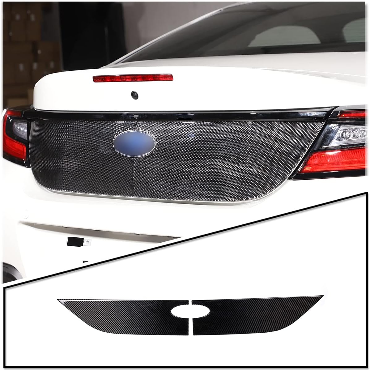 BRAND, CATEGORY, CHEAYAR, TRUCK BEDS & TAILGATES, CHEAYAR Tailgate Applique Rear Gate Trim Panel ABS Plastic Compatible with Subaru BRZ 2022&Toyota GT86 2022, Tailgate Carbon Fiber Decal 2PCS