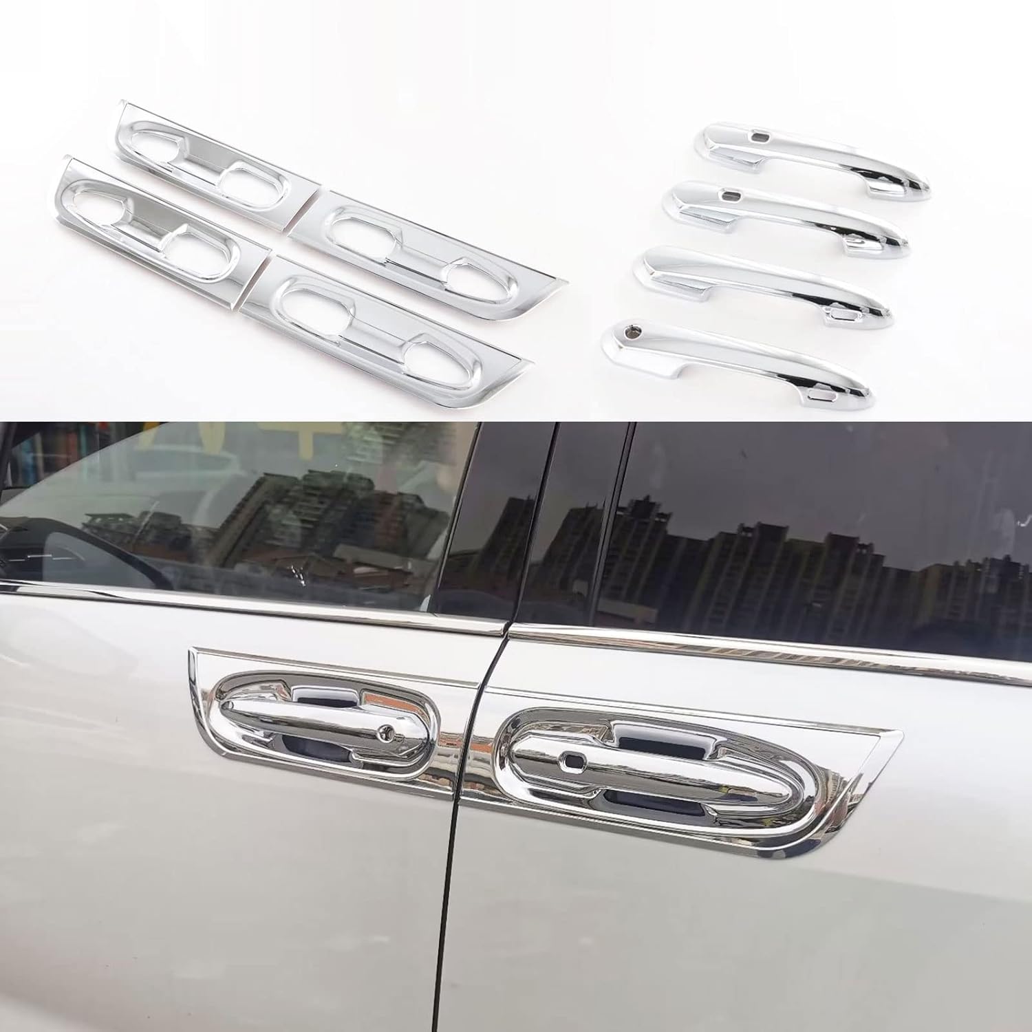 BRAND, CATEGORY, EXTERIOR DOOR HANDLES, TUBAIZAI, Car Accessories Compatible with Toyota Sienna 2021 2022 2023 Door Handle Cover&Door Handle Bowl Cover Trim ABS 12PCS(Glossy Chrome Style)