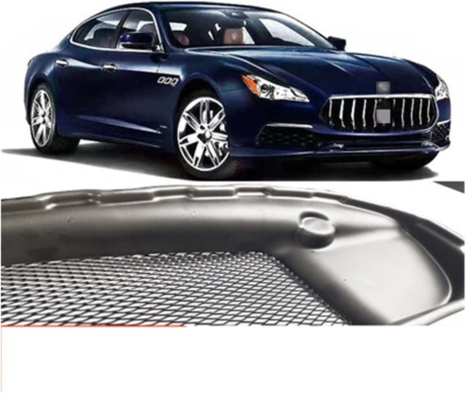 BRAND, CATEGORY, GRILLES, HUANGCHUQ, Car Accessories Front Bumper Hood Vent Air Out Cover Trim Compatible for Maserati Quattroporte Ghibli 2013-21(Color:13-16 Quattroporte)