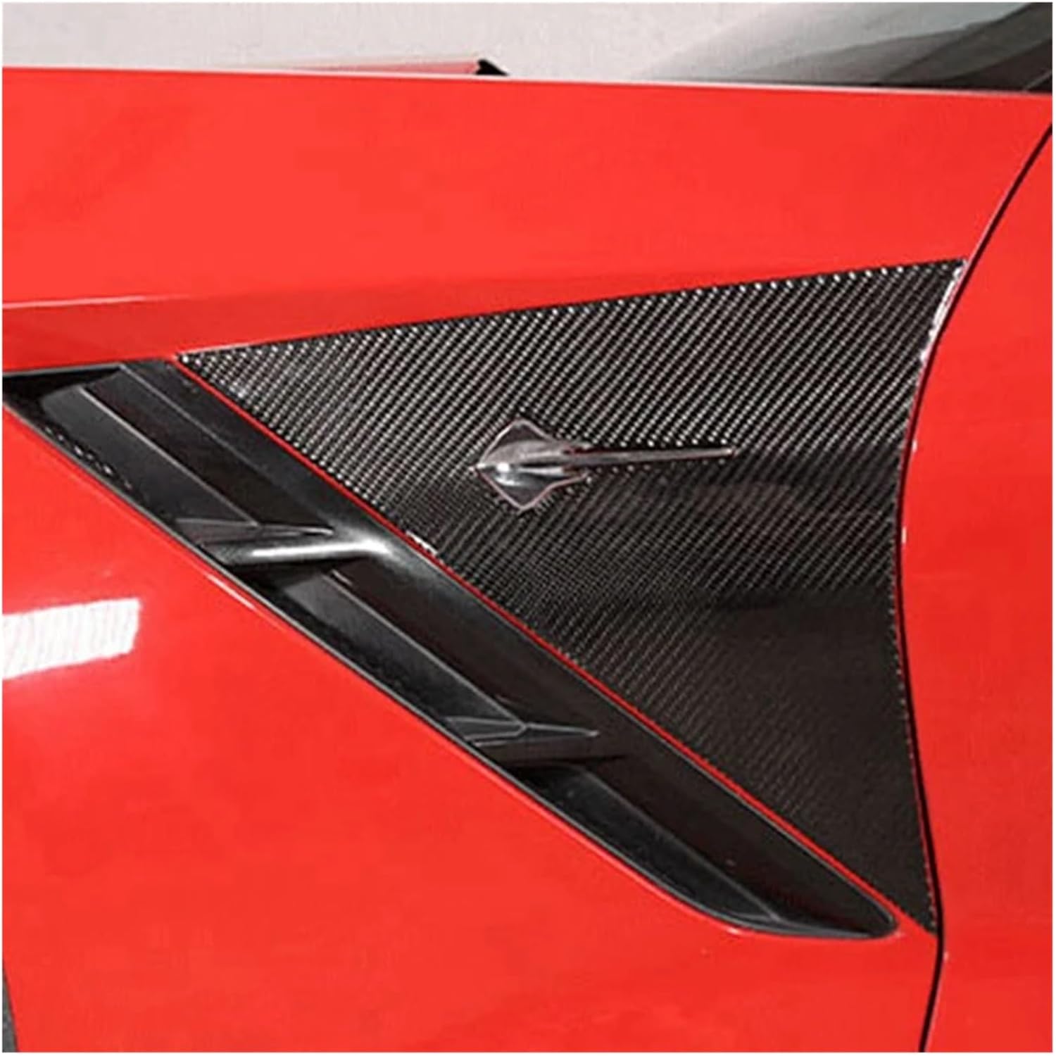 BRAND, CATEGORY, DACOLWZING, SIDE, Car Carbon Fiber Side Vent Air Flow Intake Hood Side Fenders Vent Bonnet Cover Trim Compatible for Corvette C7 2014-2019