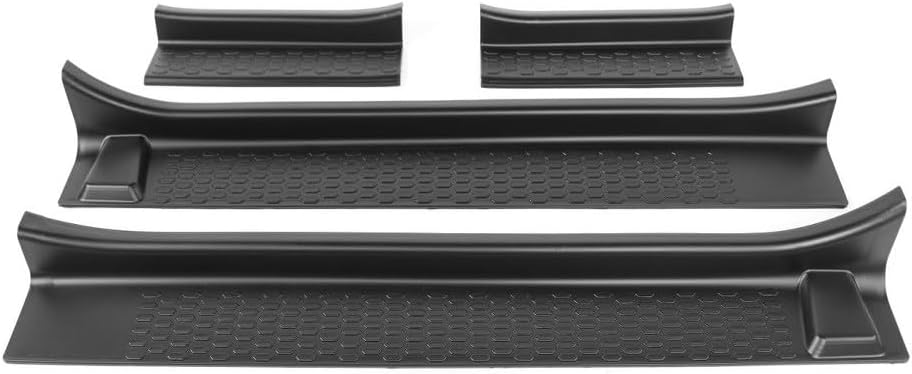 BRAND, CATEGORY, DOOR ENTRY GUARD, TERYICAR, Car Door Sill Guard Scuff Plates Trim / 4pcs Front for Jeep for Wrangler 2018-2020 Black CDSGSPTFJWJ2B4,Fitment Tested