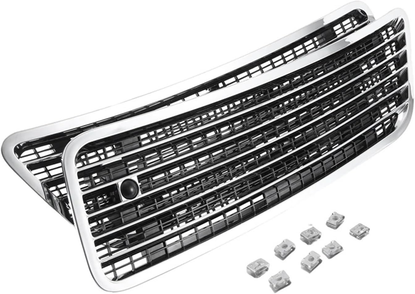 BRAND, CATEGORY, GRILLES, HZLIMJDQ, Car Front Bonnet Hood Air Vent Grille Upper Silver Compatible For Mercedes Benz S CLASS W221 2007-2013 2218800205 2218800305 Car Supplies