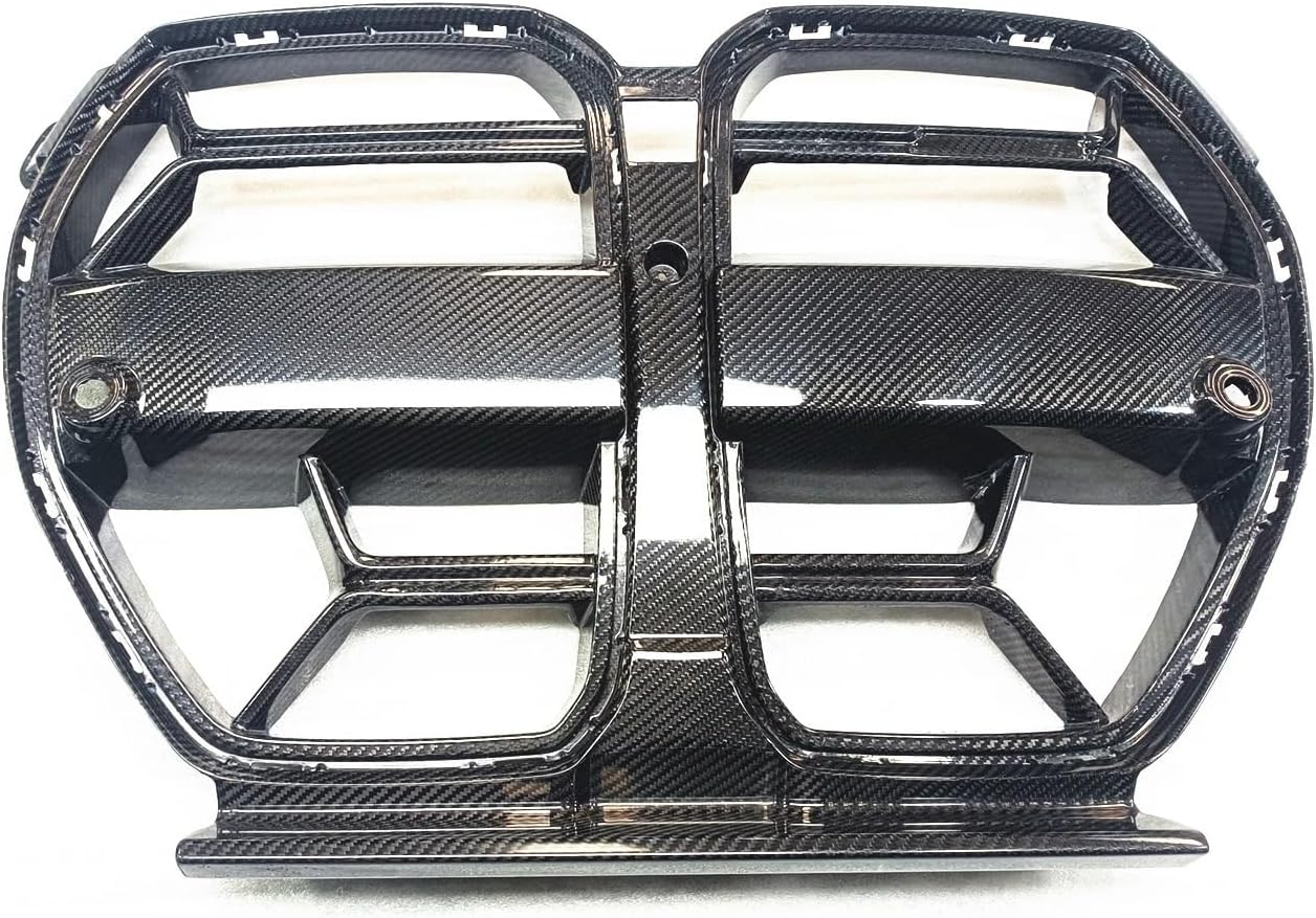 BRAND, CATEGORY, GRILLES, UNKOMN, Engine intake grille Car Front Kidney Grille Grill Upper Hood Vent Mesh Grid For bmws M3 G80 M4 G82 G83 2021 2022 2023 2024 (Color : Real Carbon Fiber)