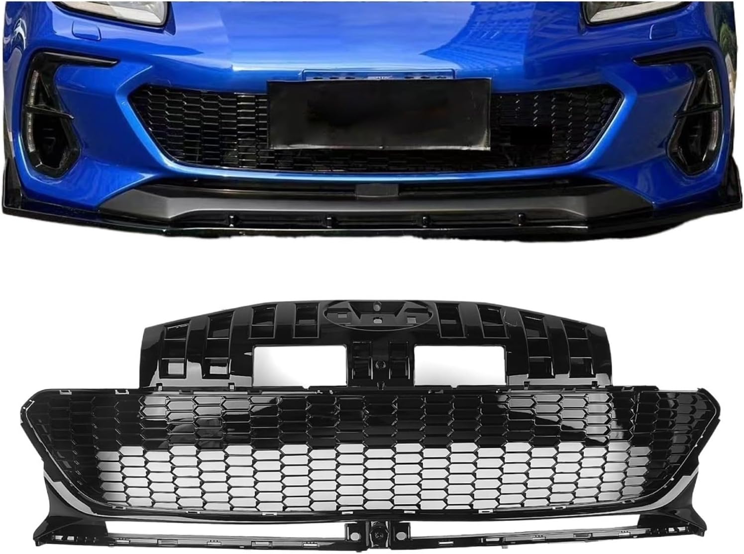 BRAND, CATEGORY, GRILLES, WGQSEXDY, Car Front Grille Grills Vent Hood Mesh Grid Upper Bumper Compatible For Subaru BRZ ZD8-2023