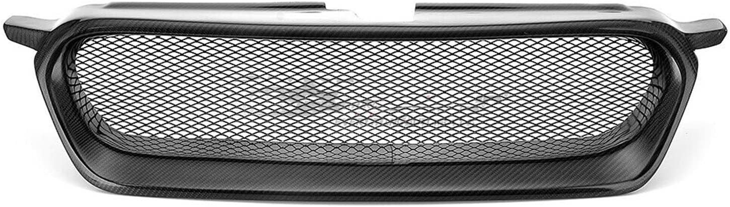 BRAND, CATEGORY, GRILLES, ROOFYS, Car Front Grille Racing Grills Compatible for Subaru Legacy 2005-2007 Real Carbon Fiber Upper Bumper Intake Hood Vent Cover Mesh Grid Kit, sq1228 store