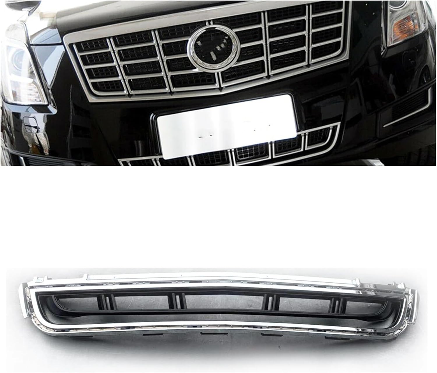 BRAND, CATEGORY, GRILLES, HXYAIEOGD, Car Front Grille Trim Bumper Hood Mesh Vent Intake Grating Grid Lower Chrome Grill Compatible With Cadillac XTS 2013-2017