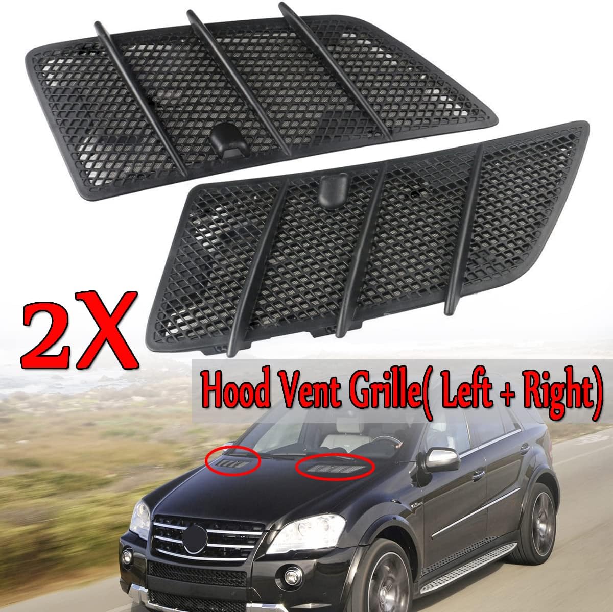 BRAND, CATEGORY, DYBANP, GRILLES, Car front grille,For Mercedes Benz W164 ML/GL Class 2008-2011,Car Front Hood Vents Grille