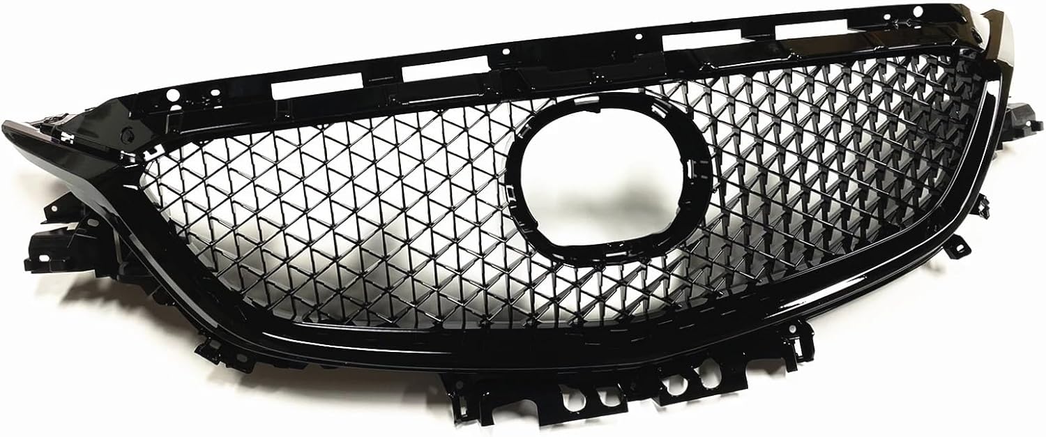 BRAND, CATEGORY, GRILLES, SYLALE, SYLALE Auto body accessories For mazdas 6 Atenza 2017.7-2018 Front Grille Mazda6 Racing Grill Black Replacement Car Upper Bumper Hood Vent Mesh Body Kit Grid