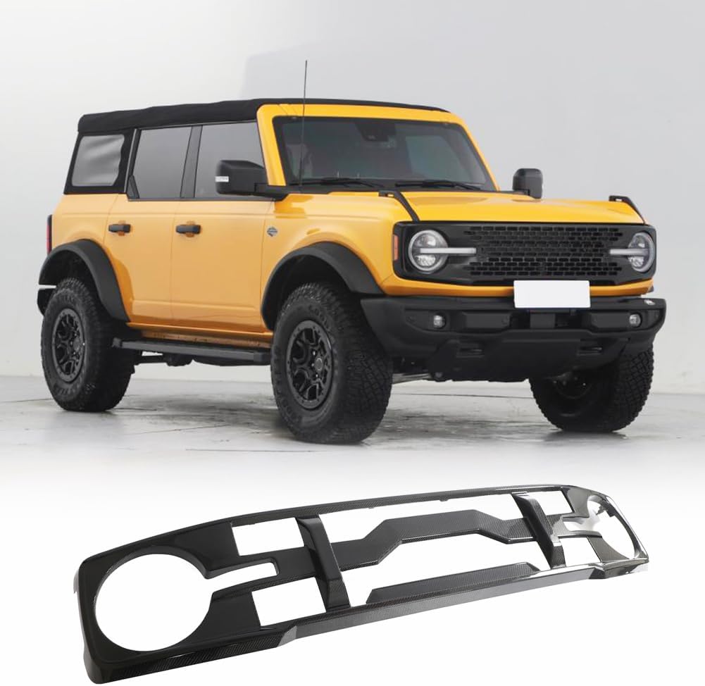 BRAND, CATEGORY, GRILLES, JC SPORTLINE, Carbon Fiber Front Hood Kidney Grill fits for Ford Bronco 2-Door 4-Door 2021-2022 Front Bumper Grille Factory Outlet