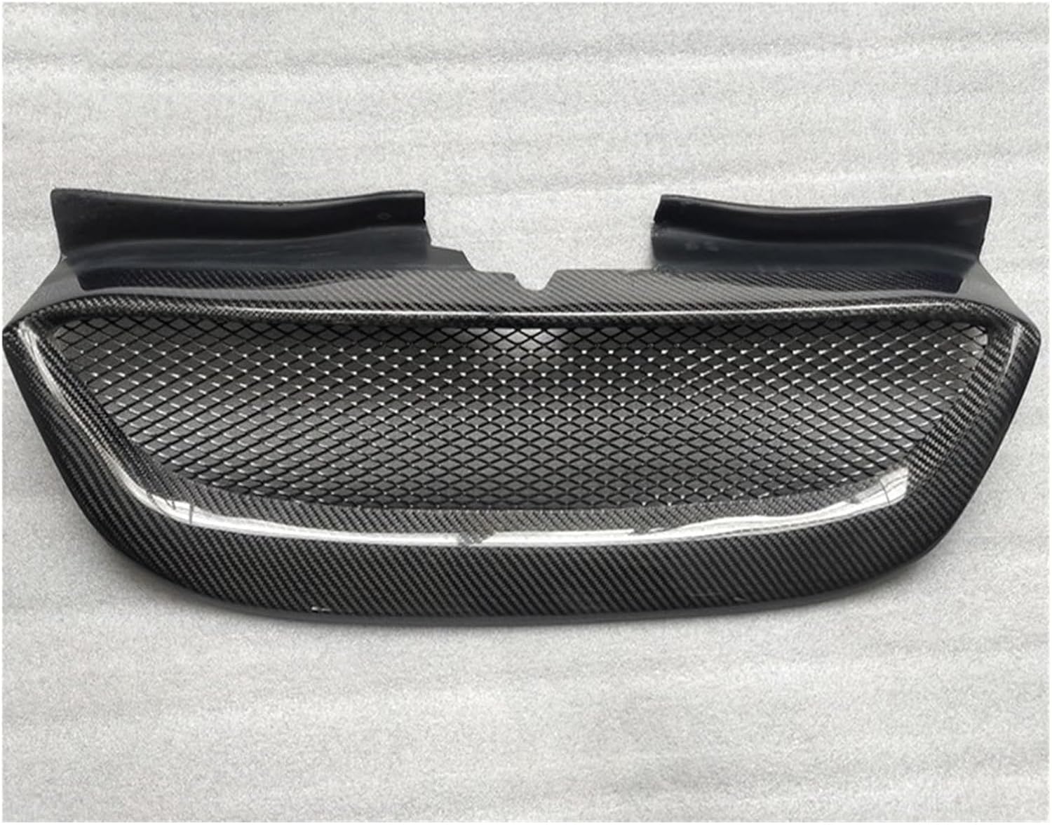 BRAND, CATEGORY, GRILLES, UNBIT, Compatible For Hyundai Genesis Coupe 2008-2012 Front Grille+Fog Light Cover Grill Carbon Fiber Bumper Hood Mesh Lamp Air Intake Vent Frame