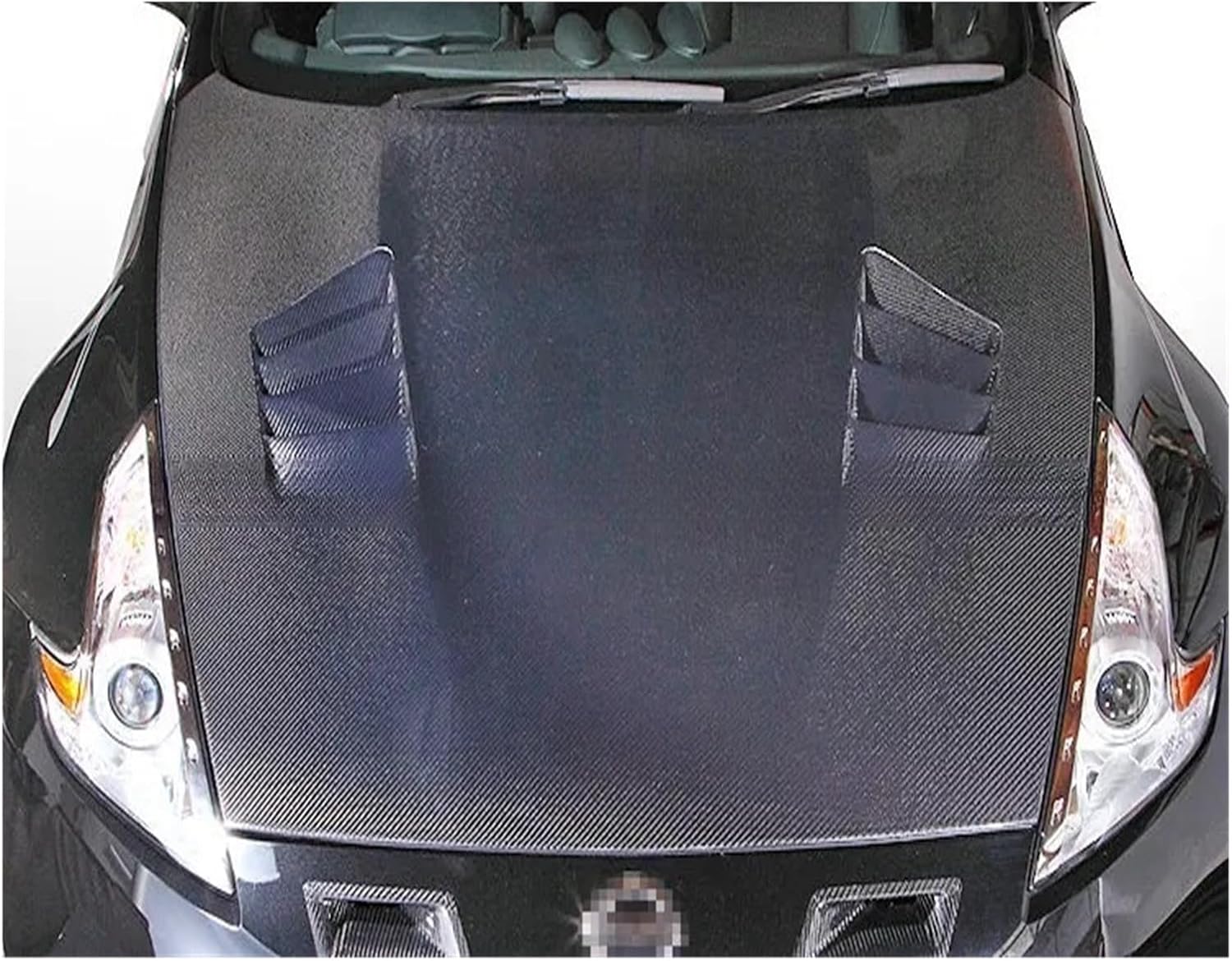 BRAND, CATEGORY, HOODS, MBEYKTDV, Compatible for Nissan 09 Onwards 370Z Z34 VARS Style Vented Carbon Fiber Hood Glossy Finish Bonnet Cover Racing Tuning Part Car Accessories