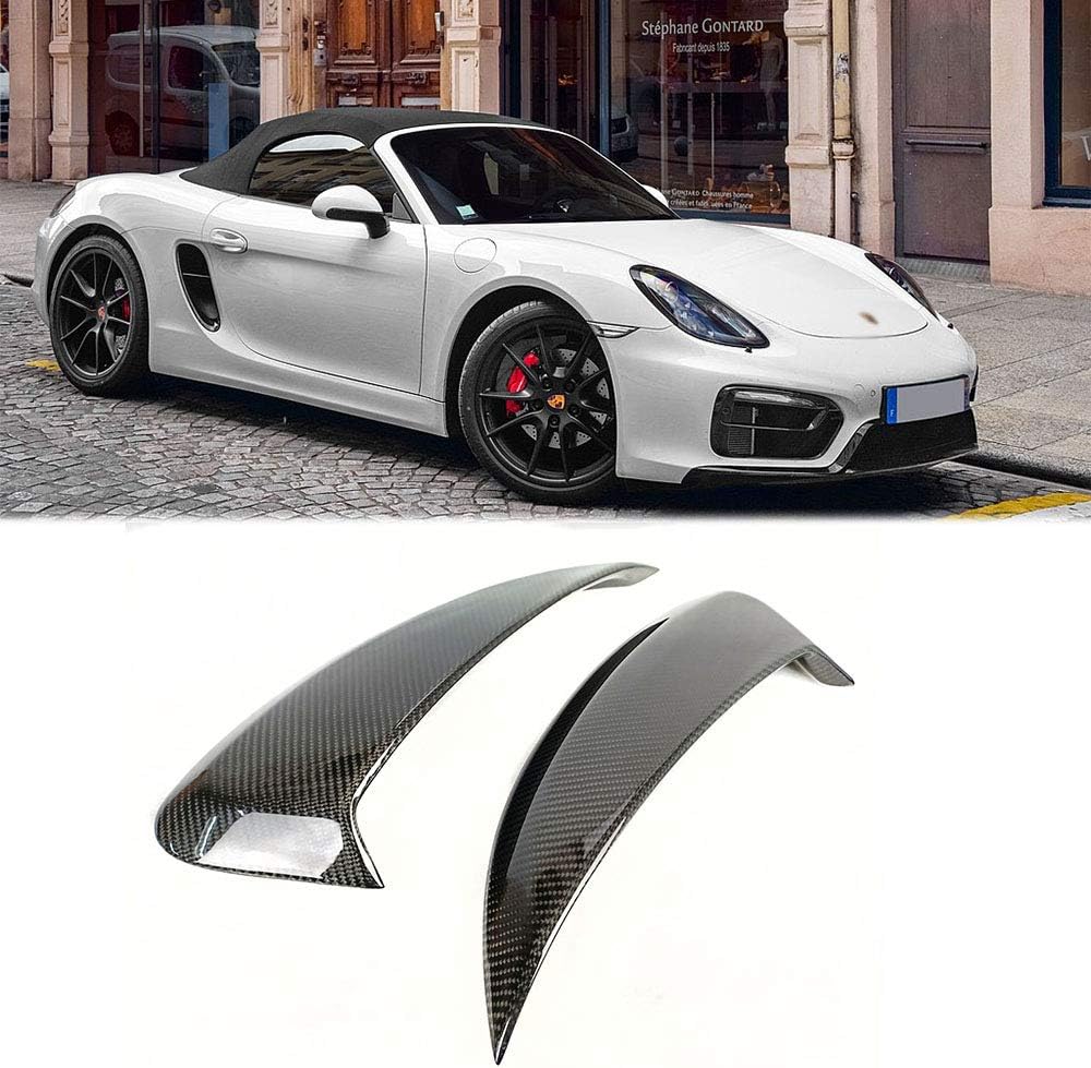 AUTOPARTSTW, BRAND, CATEGORY, HOOD SCOOPS, Compatible with 2013-2016 981 Cayman Side Fender Scoop Air Side Duct Intake Vent Trim Dam Cover Carbon Fiber