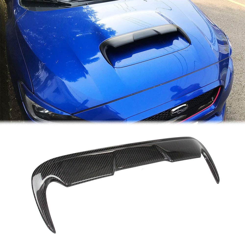 AUTOPARTSTW, BRAND, CATEGORY, HOOD SCOOPS, Compatible with 2015-2019 WRX STI Sedan Front Hood Bonnet Scoop Vent Carbon Fiber