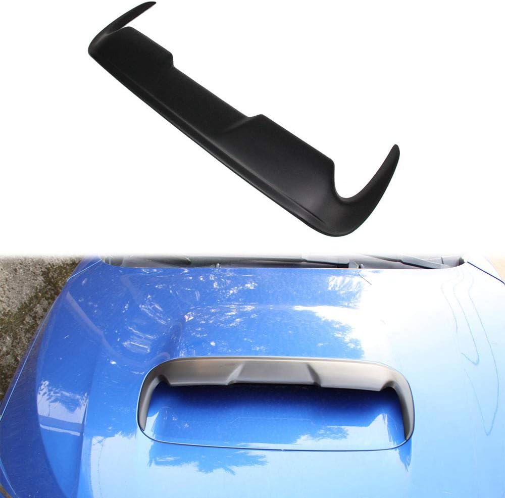 AUTOPARTSTW, BRAND, CATEGORY, HOODS, Compatible with 2015-2021 WRX STI Sedan & 2015-2019 Levorg Wagon Front Hood Bonnet Scoop Vent DTO Style Painted Matte Black