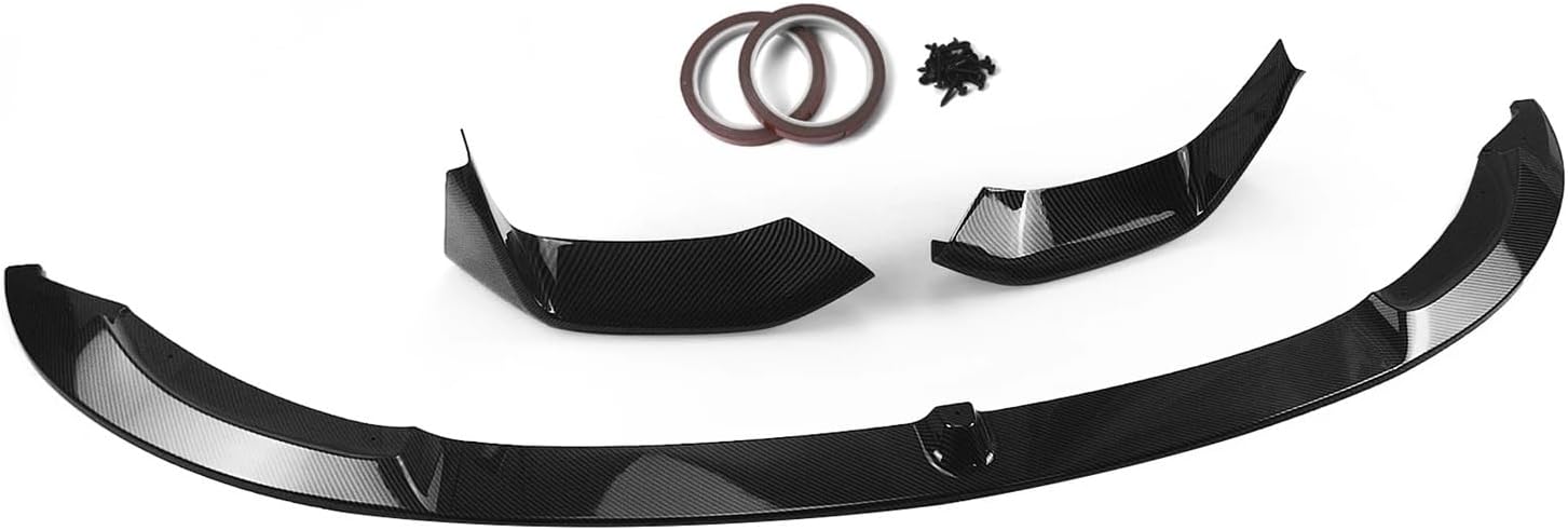 BRAND, BUMPERS, CATEGORY, LJBLJF, Compatible with BMW F80 M3 F83 F82 M4 2015-2020 Gloss Black Front Bumper Spoiler Lip Blade+Lower Side Air Vent Hood Cover Splitter Body Kit (Color : A)