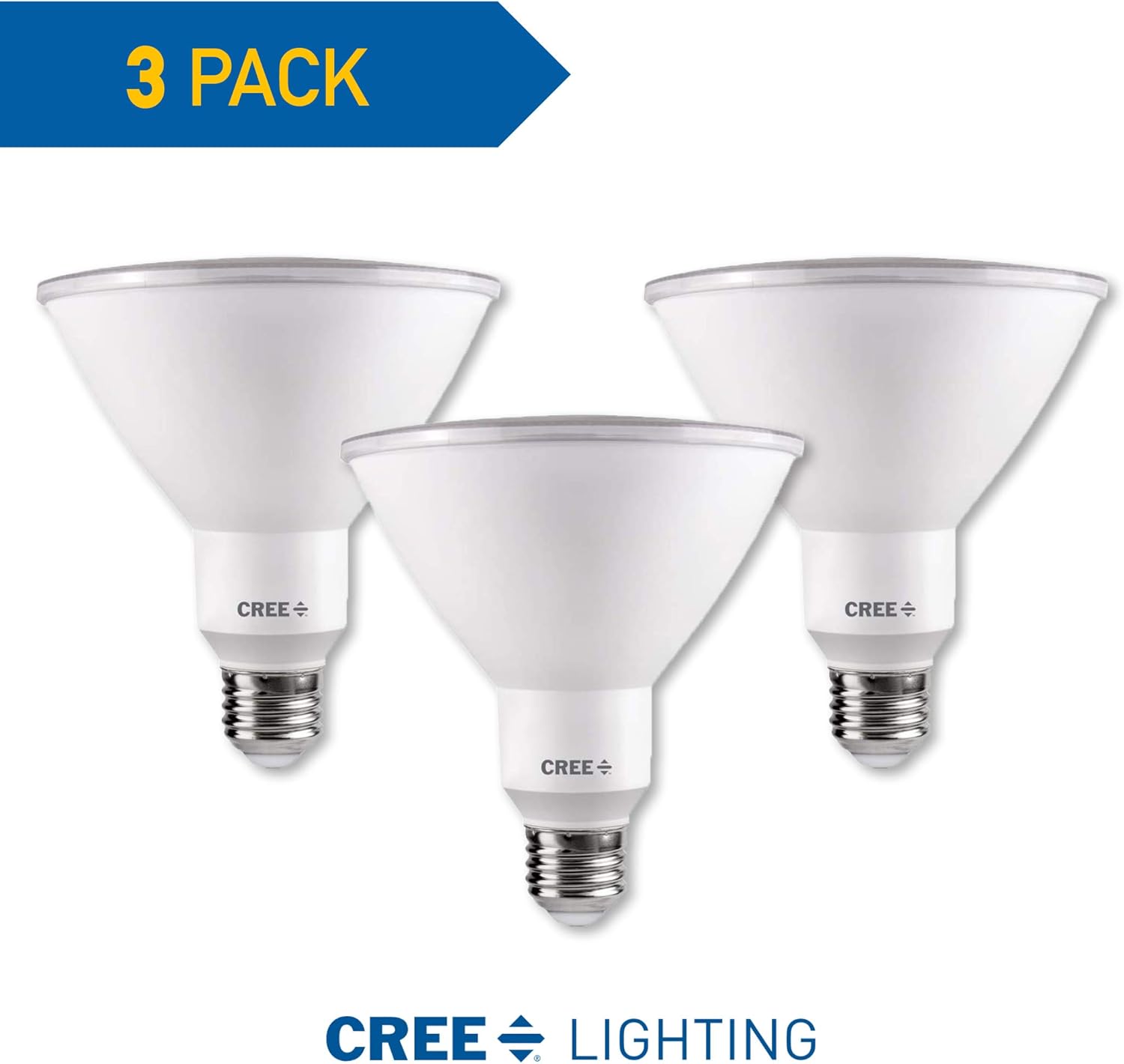 BRAND, CATEGORY, CREE, LED BULBS, Cree Lighting Exceptional Series PAR38 Bulb, 3000K Dimmable LED Bulb, 150W + 1500 Lumens, Bright White, 1 Pack