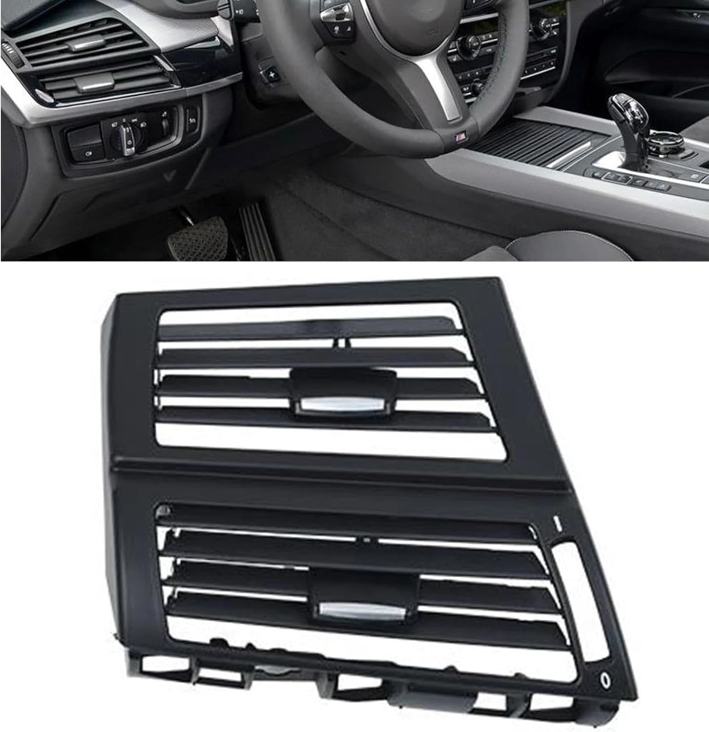 BRAND, CATEGORY, DAGUYS, GRILLES, DAguys LHD Car Front Dash Air Vent Dashboard Outlet Grill Panel Grille Cover Fresh Hood Frame Compatible For BMW X5 X6 E70 E71