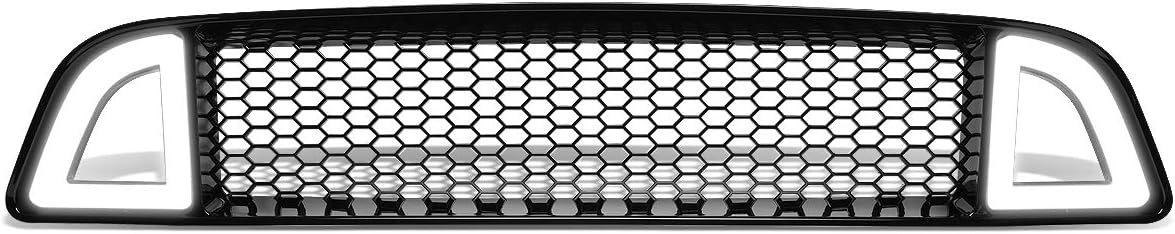 BRAND, CATEGORY, DNA MOTORING, GRILLES, DNA Motoring ZTL-Y-0171 Mesh Front Hood Bumper Grille w/Triangle LED Bar Compatible with 13-14 Mustang GT Base without fog lamps/Pony or Appearance Package