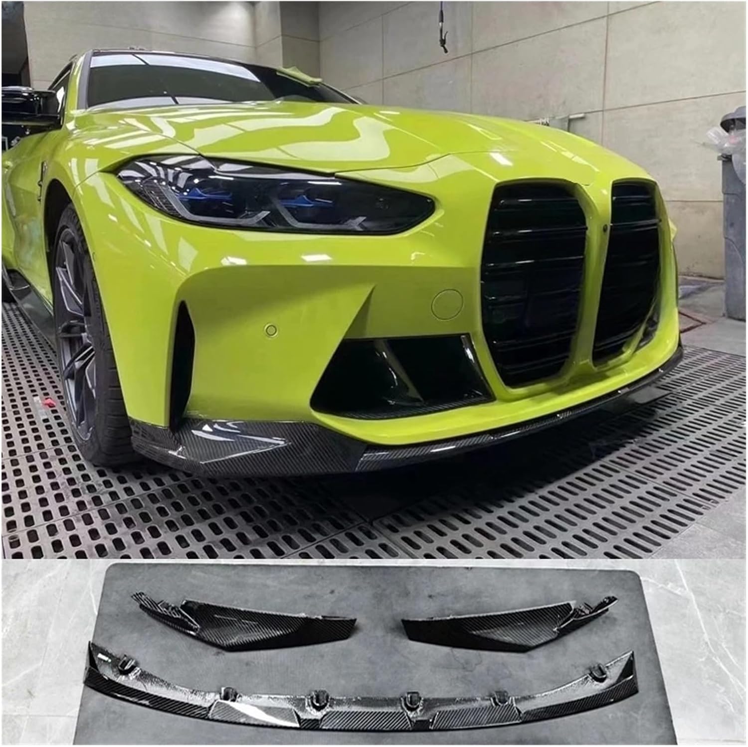 BRAND, BUMPERS, CATEGORY, RWFZQKDX, Dry Carbon Front Lip Rear Bumper Diffuser Splitter Side Skirts Hood vents cover Compatible for G80 M3 G82 M4 2021