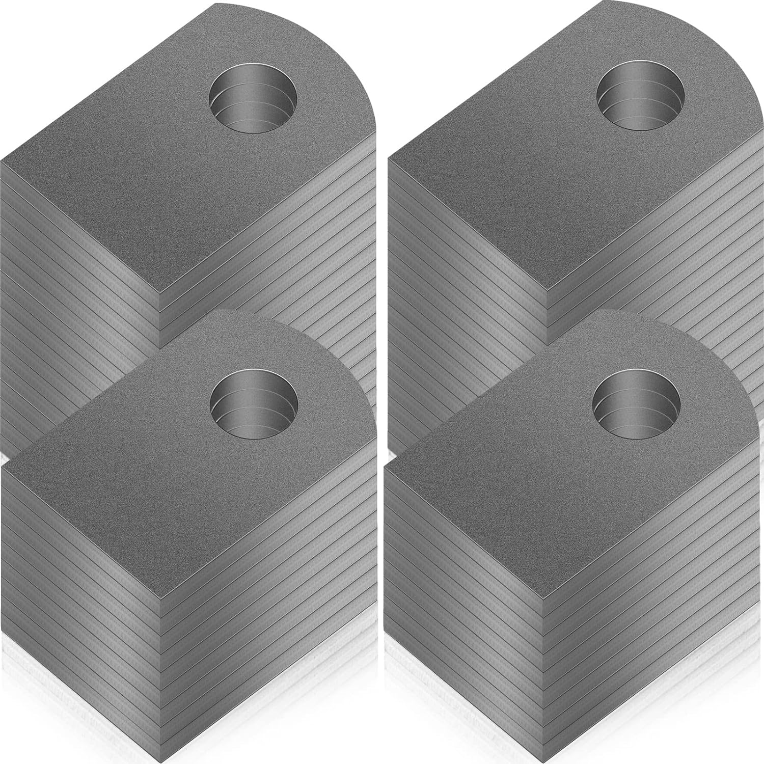 BRACKETS, BRAND, CATEGORY, DUNZY, Dunzy Steel Weld Tab 1" W, 1 1/2" H, 3/8" Hole, 1/8" Thickness Steel Flat Tab Brackets Weld on Light Tabs for Steel Projects Needing to Be Anchored, Mild Steel for Easy Welding (50 Pcs)