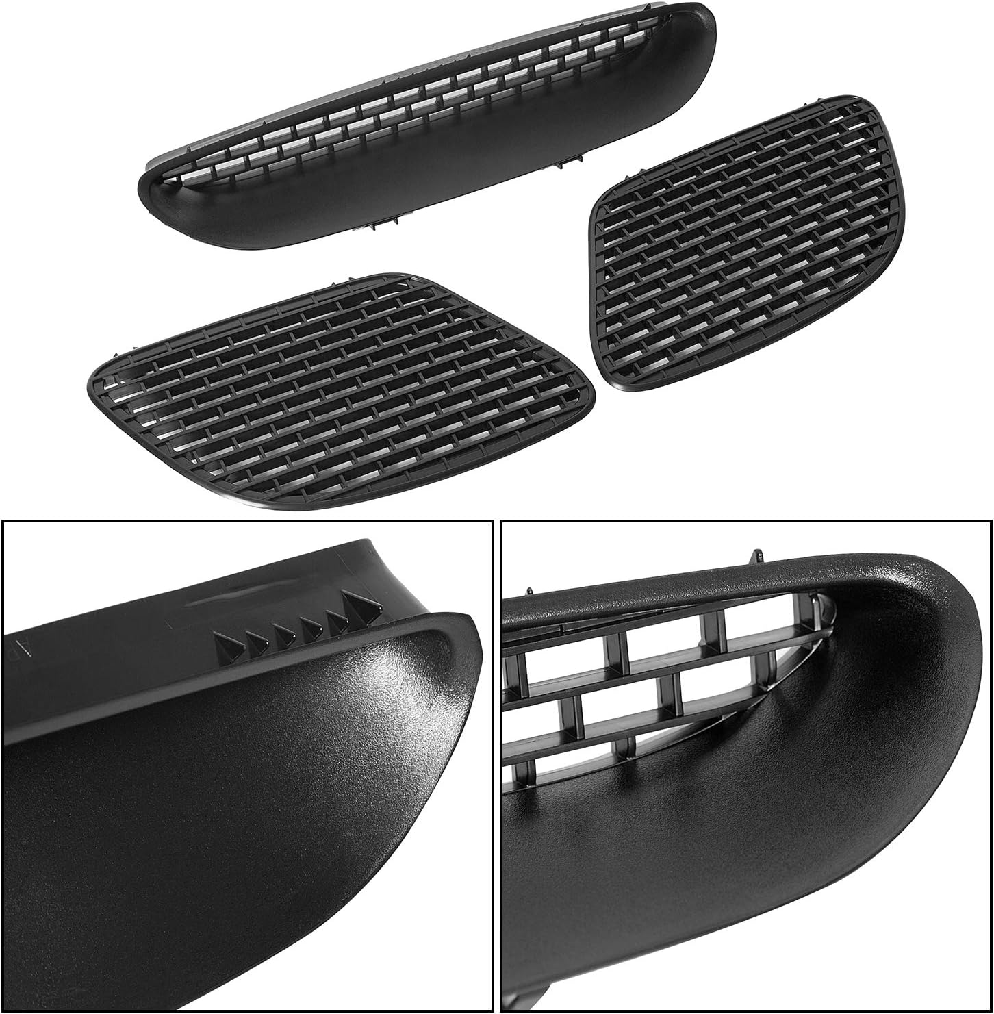 BRAND, CATEGORY, ECOTRIC, HOODS, ECOTRIC Hood Bezel Grill Scoop Compatible with 2015-2018 Dodge Challenger SRT HELLCAT & 2019-2021 R/T SCAT PACK Black Replace for 68184348AD, 68184348AB, 68184348AF, 68184352AB, 68184353AB 68184348AD