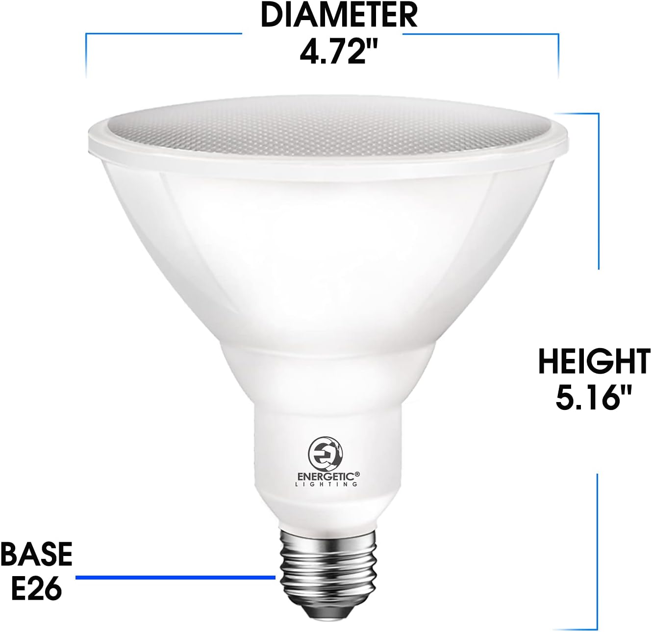 BRAND, CATEGORY, E ENERGETIC LIGHTING, LED BULBS, Energetic 100W Outdoor Par38 Led Flood Light,1250lm,5000K Daylight,Dimmable, E26 Base,Waterproof Spot Bulb,UL Listed (12 Pack)