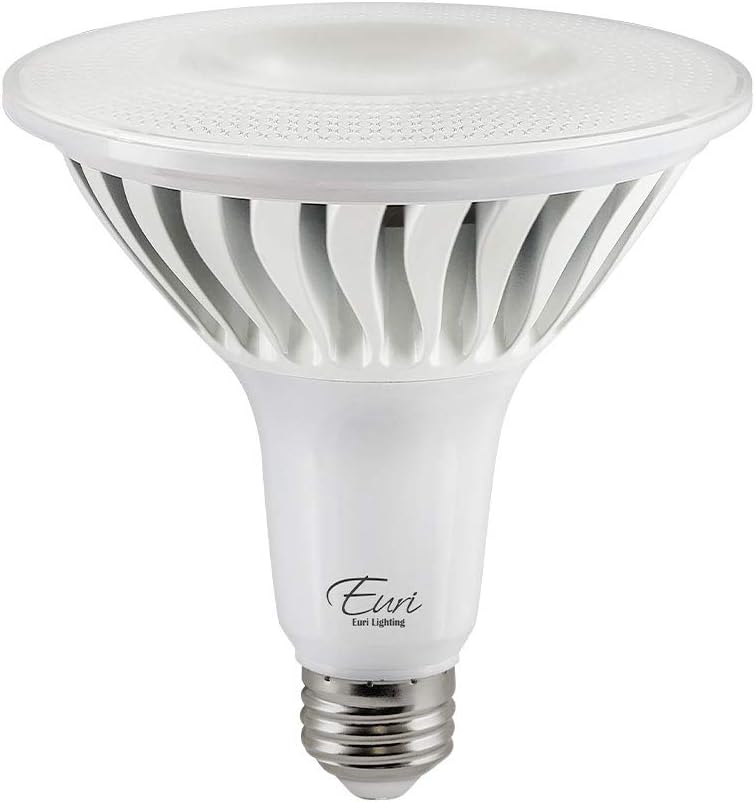 BRAND, CATEGORY, EURI LIGHTING, LED BULBS, Euri Lighting EP38-20W6001e Dimmable LED PAR38, 20W (150W Equal) 1700lm, Soft White (3000K), 80CRI, 45° Angle, Damp Rated, UL, Energy Star, 3YR 25K HR WTY, One Count