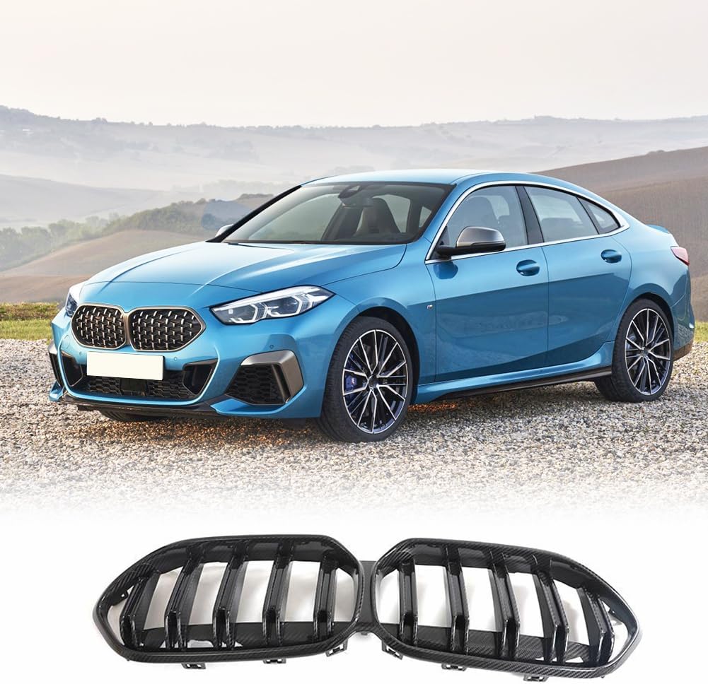 BRAND, CATEGORY, GRILLES, JC SPORTLINE, F44 Dry Carbon Fiber Front Hood Kidney Grill for BMW 2 Series F44 220i 228i Gran Coupe Sedan 4-Door 2021-2024 Front Bumper Grille Factory Outlet